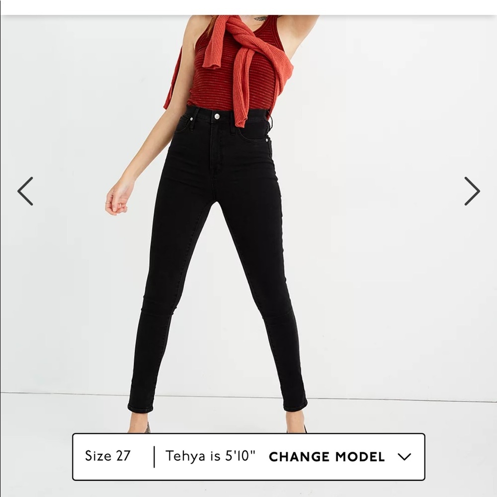 Madewell 11" High-Rise Skinny Jeans in Lunar Wash